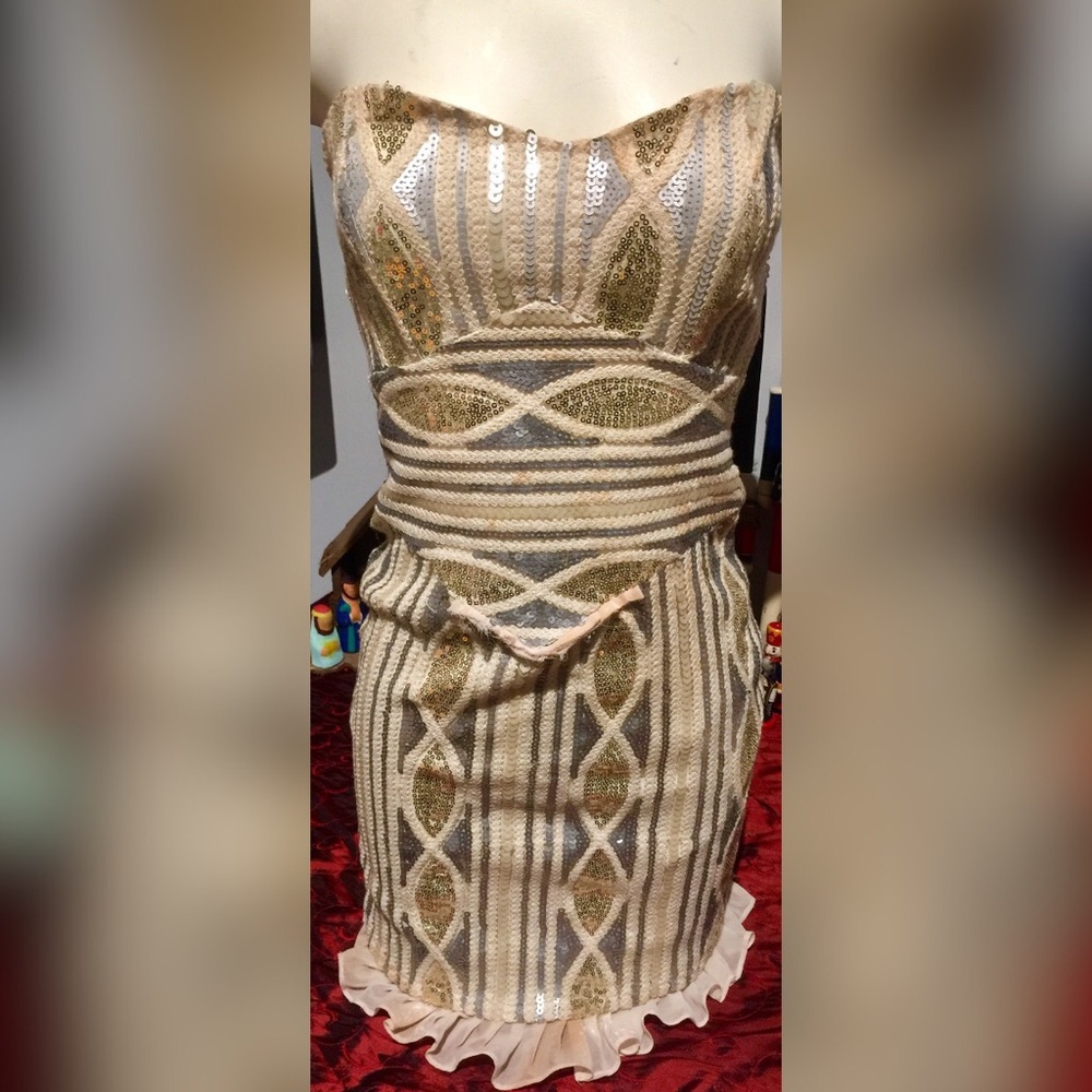 NWT $299 VALERIE TOLOSA STRPLSS COCKTAIL DRESS, 0